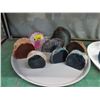 Image 1 : 8 Polished One Side Agate & Agate Crystal Pieces