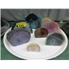 Image 1 : 8 Polished One Side Agate & Agate Crystal Pieces