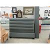 Image 1 : Queen Grey Fabric Upholstered Bed Frame