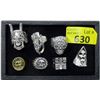 Image 1 : 7 New Large Biker Style Metal  Rings