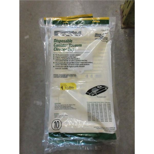 4 Packages of 10 Kenmore Canister Vacuum Bags