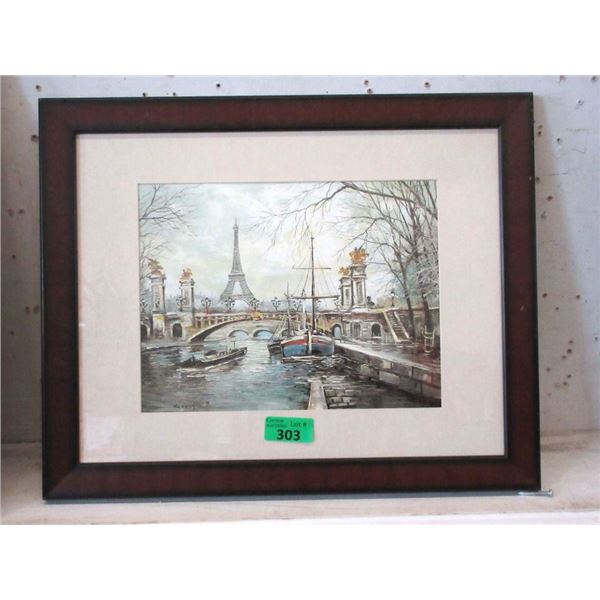 Framed Print of Paris - 20  x 17  Framed