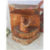 Image 1 : Carved Wood Stump Yard Art - 16" x 22" x 24" tall