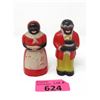 Image 1 : Pair of Vintage Black Americana Salt & Pepper