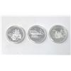 Image 2 : 3 Canadian Proof 50% Silver Dollar Coins