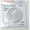 Image 2 : 1 Oz .9999 Fine Silver 2001 Canada Maple Leaf Coin