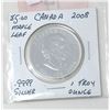 Image 2 : 1 Oz .9999 Fine Silver 2008 Canada Maple Leaf Coin