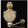 Image 10 : A SILVER BEAST & BUDDHA SNUFF BOTTLE QING DYNASTY.