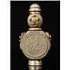 Image 1 : A SILVER BEAST & BUDDHA SNUFF BOTTLE QING DYNASTY.