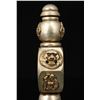 Image 3 : A SILVER BEAST & BUDDHA SNUFF BOTTLE QING DYNASTY.