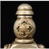 Image 4 : A SILVER BEAST & BUDDHA SNUFF BOTTLE QING DYNASTY.