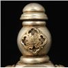 Image 6 : A SILVER BEAST & BUDDHA SNUFF BOTTLE QING DYNASTY.