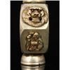 Image 8 : A SILVER BEAST & BUDDHA SNUFF BOTTLE QING DYNASTY.