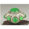 Image 7 : A SILVER INLAY GREEN JADE SNUFF BOTTLE QING DYNASTY.