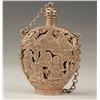 Image 1 : A SILVER BUDDHA SNUFF BOTTLE & PENDANT QING DYNASTY.