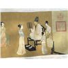 Image 5 : A RARE INK & COLOR FAMILLE ROSE PAINTING QING DYNASTY.