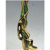 Image 6 : A GILT BRONZE & WHITE JADE RUYI SCEPTER QING DYNASTY.