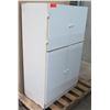 Image 1 : White 4 Door Cabinet w/ 2 Inner Shelves Each