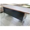 Image 2 : Metal Desk w/ Wood Top & 5 Drawers