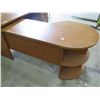 Image 2 : Modular Wooden "L" Shape Desk w/ Monitor Stand & Outside Shelf