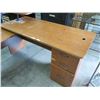 Image 3 : Modular Wooden "L" Shape Desk w/ Monitor Stand & Outside Shelf