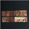 Image 1 : GOLD FOILED NOVELTY BANKNOTES (QUEEN/ THE BEATLES)
