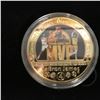 Image 2 : LeBRON JAMES GOLD PLATED MVP BASKETBALL COIN w/ CASE & CERTIFICATE