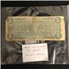 Image 2 : 1864 USA CIVIL WAR $5 BANK NOTE (RICHMOND RELEASE)