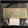 Image 2 : 1864 USA CIVIL WAR $5 BANK NOTE (RICHMOND RELEASE)