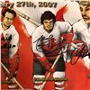 Image 4 : MULTI SIGNED SUMMIT SERIES NIGHT HOCKEY POSTER w/ D. HULL, P. MAHOVLICH, M. DIONNE, Y. COURNOYER