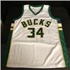 Image 3 : GIANNIS ANTETOKOUNMPO SIGNED MILWAUKEE BUCKS JERSEY (JSA)