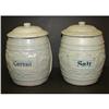 Image 1 : SALT GLAZED CANISTERS
