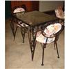 Image 1 : WROUGHT IRON DINETTE SET