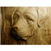 Image 2 : Hunting Dog & Cattails Carved Wooden Plaque