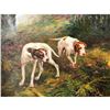 Image 1 : 20thc Pair of Hunting Dogs Oil Painting