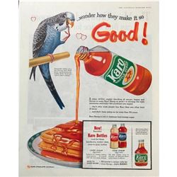 1959 Karo Syrup Parrot Magazine Advertisement