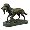 Image 1 : After Barye, Hunting Dog With Bird Bronze Sculpture