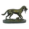 Image 2 : After Barye, Hunting Dog With Bird Bronze Sculpture