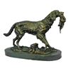 Image 5 : After Barye, Hunting Dog With Bird Bronze Sculpture