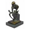 Image 1 : After Rodin's Thinker, Skeleton Thinker Bronze Sculpture