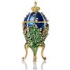 Image 1 : Lily Of The Valley Enameled Trinket Jewel Box Egg
