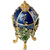 Image 2 : Lily Of The Valley Enameled Trinket Jewel Box Egg
