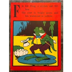 Early 1900's Animal ABC Book Frog Print