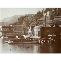 Early 20th Century Sausalito California Sepia Tone Photo Print