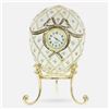 Image 1 : Faberge Inspired Russian Trinket Box, Clock Jeweled Egg