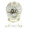 Image 2 : Faberge Inspired Russian Trinket Box, Clock Jeweled Egg