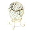 Image 3 : Faberge Inspired Russian Trinket Box, Clock Jeweled Egg