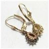 Image 2 : Estate Gold & Diamond Dangle Earrings
