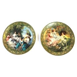 Limoges Porcelain Portrait Plates