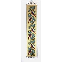 Vintage Birds Tapestry, Needlework Bell Pull, Wall Hanging